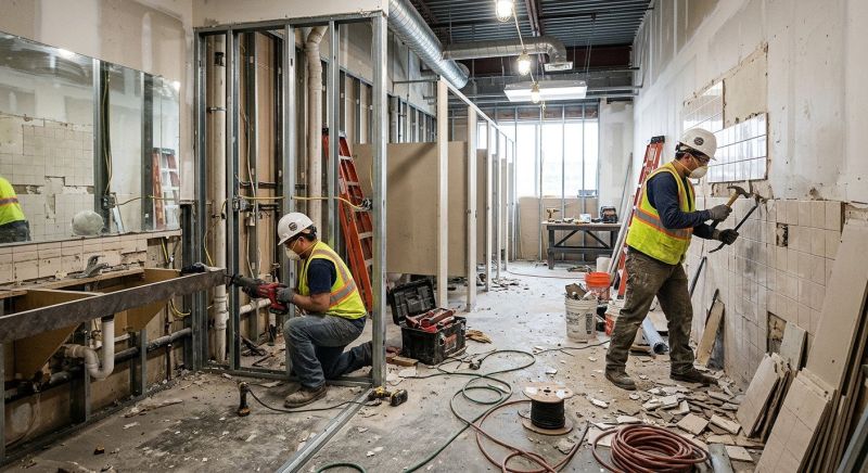 Industrial Bathroom Renovation in Charleston, SC