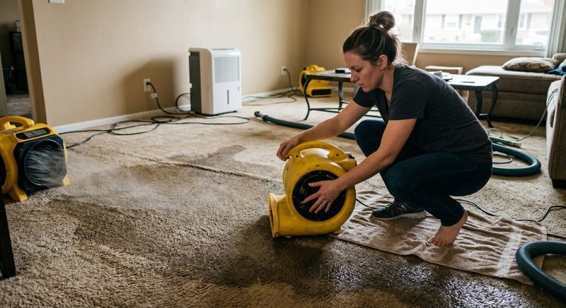 Wet Carpet Restoration in Gilbert, AZ